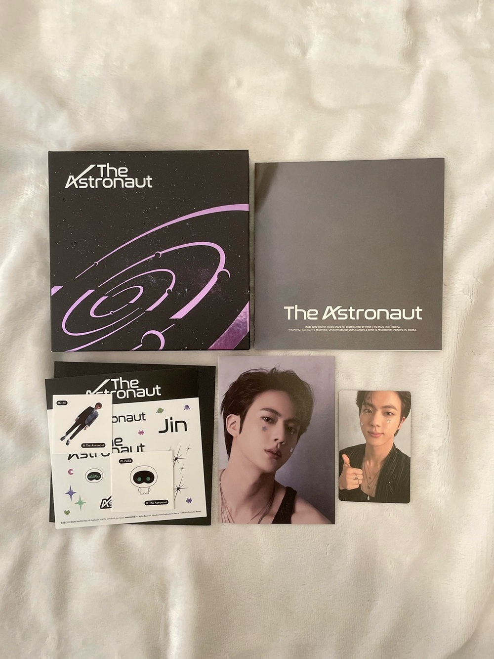 Official BTS Jin The Astronaut Albums (2 Versions) (OPENED)
